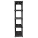 vidaXL Étagère de rangement à 5 niveaux Noir 91 5x45 7x185cm Plastique