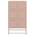 vidaXL Buffet rose 68 5x38 5x123 5 cm acier