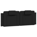 vidaXL Lit avec matelas noir 140x200 cm similicuir