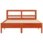 vidaXL Cadre de lit sans matelas cire marron 140x200cm bois pin massif