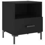 vidaXL Tables de chevet 2 Pièces noir 40x35x47 5 cm bois d’ingénierie