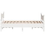 vidaXL Cadre de lit sans matelas blanc 140x190 cm bois de pin massif