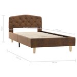 vidaXL Cadre de lit marron similicuir daim 90x200 cm