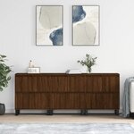 vidaXL Buffets 3 Pièces Chêne marron Bois d'ingénierie