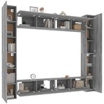 vidaXL Ensemble de meubles TV 8 Pièces Sonoma gris Bois d'ingénierie