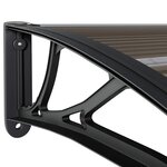 vidaXL Auvent de porte Noir 400x100 cm Polycarbonate