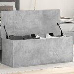 vidaXL Boîte de rangement gris béton 90x35x35 cm bois d'ingénierie