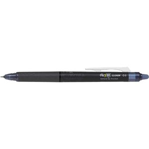 Stylo roller frixion point clicker pointe fine bleu noir pilot
