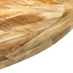 vidaXL Table à dîner Ø150x76 cm bois de manguier massif brut