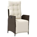 vidaXL Chaises inclinables de jardin lot de 2 avec repose-pied rotin