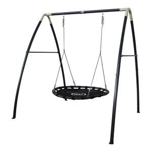 Balançoire nid en métal Anthracite/crème