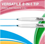 Sharpie S-Note Stylos marqueurs  Couleurs assorties pastel   Pour surligner et dessiner  Pointe biseautée   Lot de 20