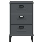 vidaXL Table de chevet VIKEN gris anthracite bois d'ingénierie