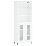 vidaXL Buffet haut Blanc 69 5x34x180 cm Bois d'ingénierie