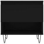 vidaXL Tables basses 2 Pièces noir 50x46x50 cm bois d'ingénierie