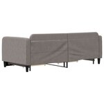 vidaXL Lit de jour avec gigogne et tiroirs taupe 90x200 cm tissu
