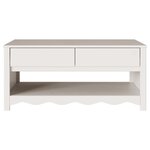 Table basse vidaXL "DRAMMEN" Blanche 99x55x45 cm en bois massif de pin