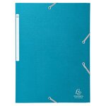 Chemises À Élastiques À Rabats Maxi Capacity Carte Enduite Teksto - A4 - Couleurs Assorties - X 24 - Exacompta