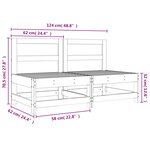 vidaXL Canapés centraux de jardin 2 Pièces bois de pin massif