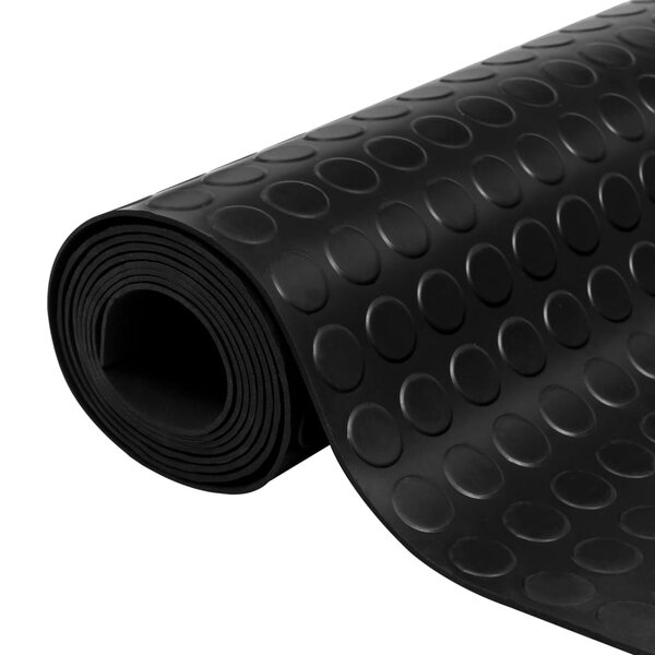 vidaXL Tapis en caoutchouc antidérapant 1 5x2 m 3 mm Point