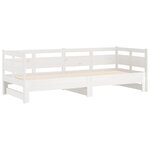vidaXL Lit coulissant Blanc Bois de pin solide 2x(90x190) cm