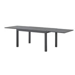 Table de jardin extensible rectangulaire 6-8 personnes - Structure aluminium - 135-270 x 90 x 75 cm - Gris foncé
