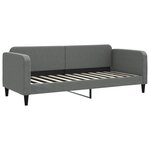 vidaXL Lit de jour avec gigogne et matelas gris foncé 80x200 cm tissu