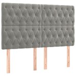 vidaXL Cadre de lit avec tête de lit Gris clair 140x200 cm