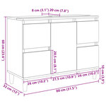vidaXL Meuble d'évier chêne sonoma 80x33x60 cm bois d'ingénierie