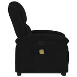 vidaXL Fauteuil de massage inclinable Noir Velours