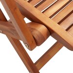 vidaXL Chaises pliables de jardin lot de 4 bois massif d'acacia