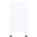 vidaXL Coffre de rangement industriel Blanc 75x40x80 cm Acier