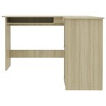 vidaXL Bureau d'angle en forme de L Chêne sonoma Bois d'ingénierie