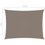 vidaXL Voile de parasol Tissu Oxford rectangulaire 2x3 5 m Taupe