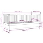 vidaXL Lit de jour Marron miel 100x200 cm Bois de pin massif