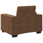 Ensemble de canapé 3 pièces avec coussins en similicuir marron