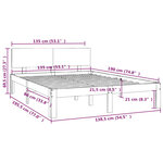 vidaXL Cadre de lit sans matelas 135x190 cm