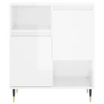 vidaXL Buffets 3 Pièces blanc brillant bois d'ingénierie