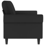 vidaXL Canapé à 3 places Noir 180 cm Velours