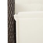 vidaXL Ensemble à manger de jardin et coussins 7 Pièces marron rotin