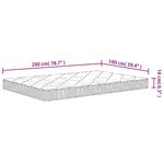 vidaXL Matelas en mousse moyennement doux 100x200 cm
