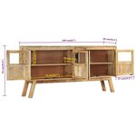 vidaXL Buffet marron et noir 160x30x76 cm bois massif de manguier