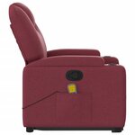 vidaXL Fauteuil inclinable de massage Rouge bordeaux Tissu