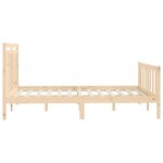 vidaXL Cadre de lit Bois de pin massif 120x200 cm