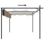 vidaXL Pergola avec toit rétractable taupe 295x292x230 cm