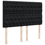 vidaXL Sommier à lattes de lit et matelas Noir 160x200 cm Velours