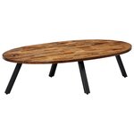 vidaXL Table basse Teck recyclé massif Ovale 120 x 60 x 30 cm