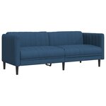 vidaXL Ensemble de canapés 3 Pièces bleu tissu