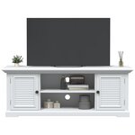 vidaXL Meuble TV blanc 110x30x41 cm bois d'ingénierie