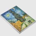 ROAD WITH CYPRESSES AND STAR 1890 By Vincent Van Gogh Colored 2.5 Once Argent & 120g Copper Monnaie 10000 Francs Chad 2024